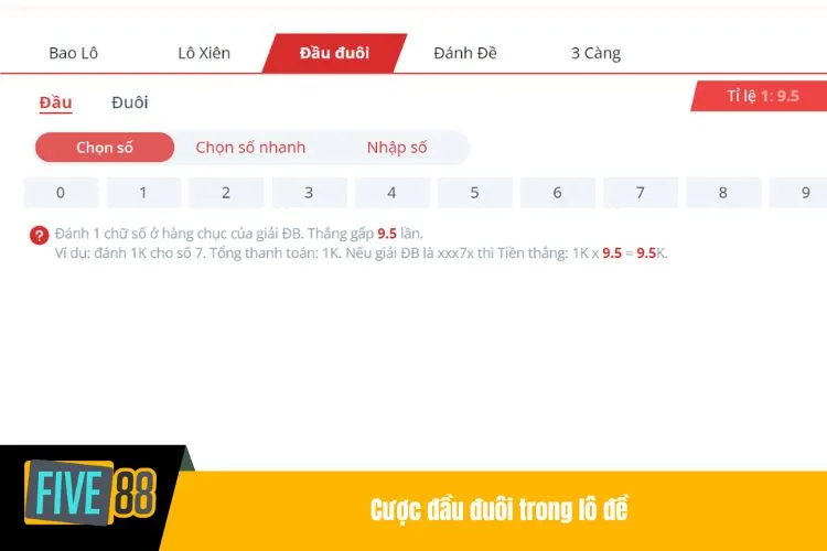 Cược đầu đuôi trong lô đề