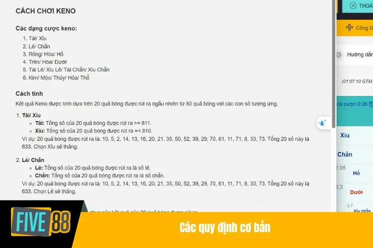 Các quy định cơ bản